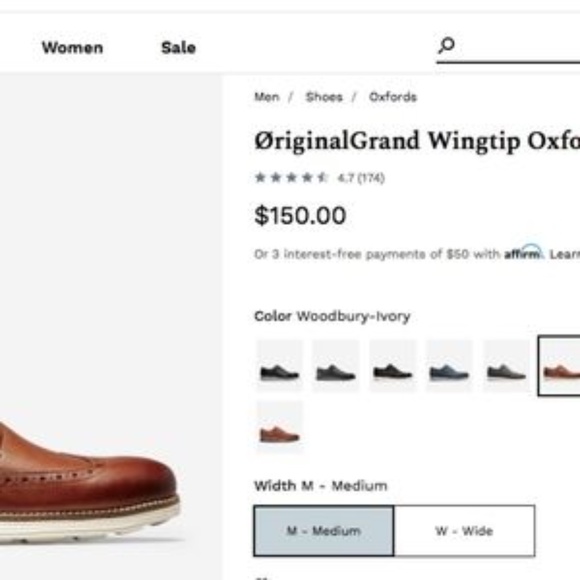 Cole Haan Men Oxford Wingtip - Picture 3 of 7